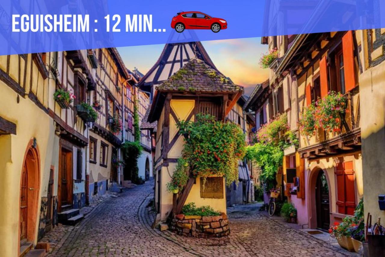 Le Red St Léon : Lit Queen Size * WIFI * Idéal Couple Colmar Esterno foto